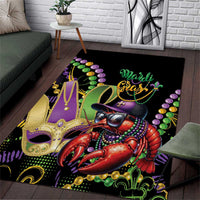 Mardi Gras Funny Shrimp Area Rug Fleur De Lis Special Version - Wonder Print Shop