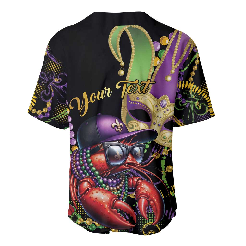 Personalized Mardi Gras Funny Shrimp Baseball Jersey Fleur De Lis Special Version - Wonder Print Shop