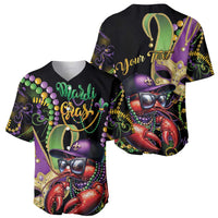 Personalized Mardi Gras Funny Shrimp Baseball Jersey Fleur De Lis Special Version - Wonder Print Shop