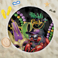Mardi Gras Funny Shrimp Beach Blanket Fleur De Lis Special Version - Wonder Print Shop