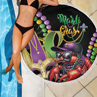 Mardi Gras Funny Shrimp Beach Blanket Fleur De Lis Special Version - Wonder Print Shop