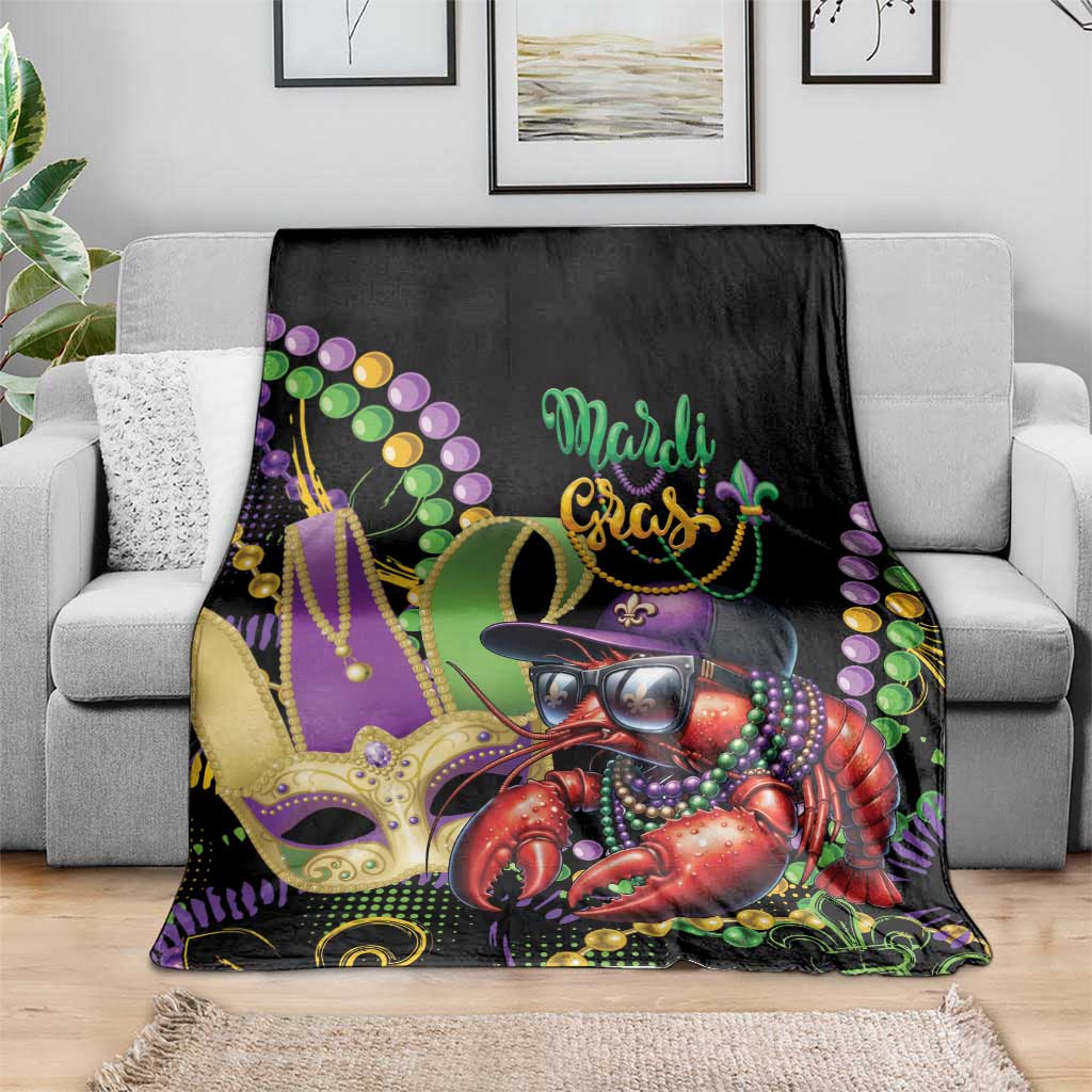 Mardi Gras Funny Shrimp Blanket Fleur De Lis Special Version - Wonder Print Shop