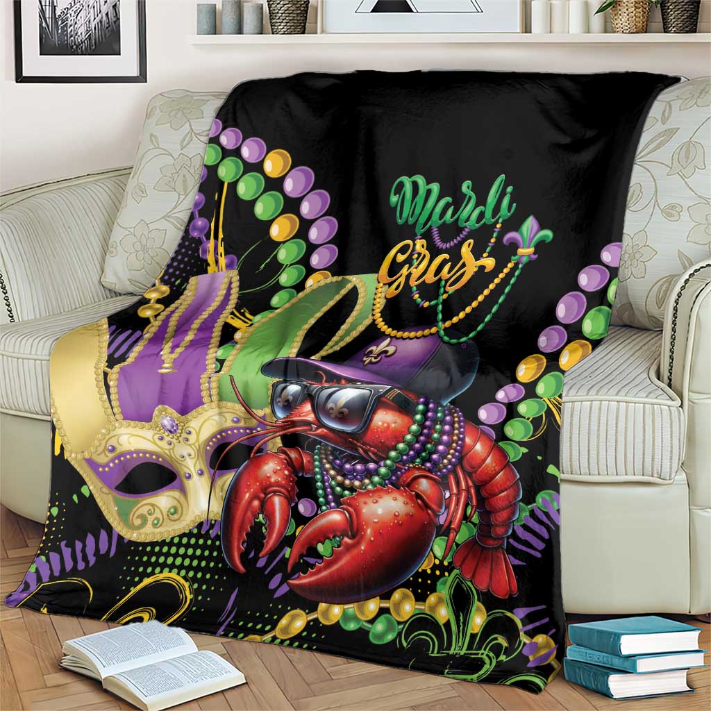 Mardi Gras Funny Shrimp Blanket Fleur De Lis Special Version - Wonder Print Shop