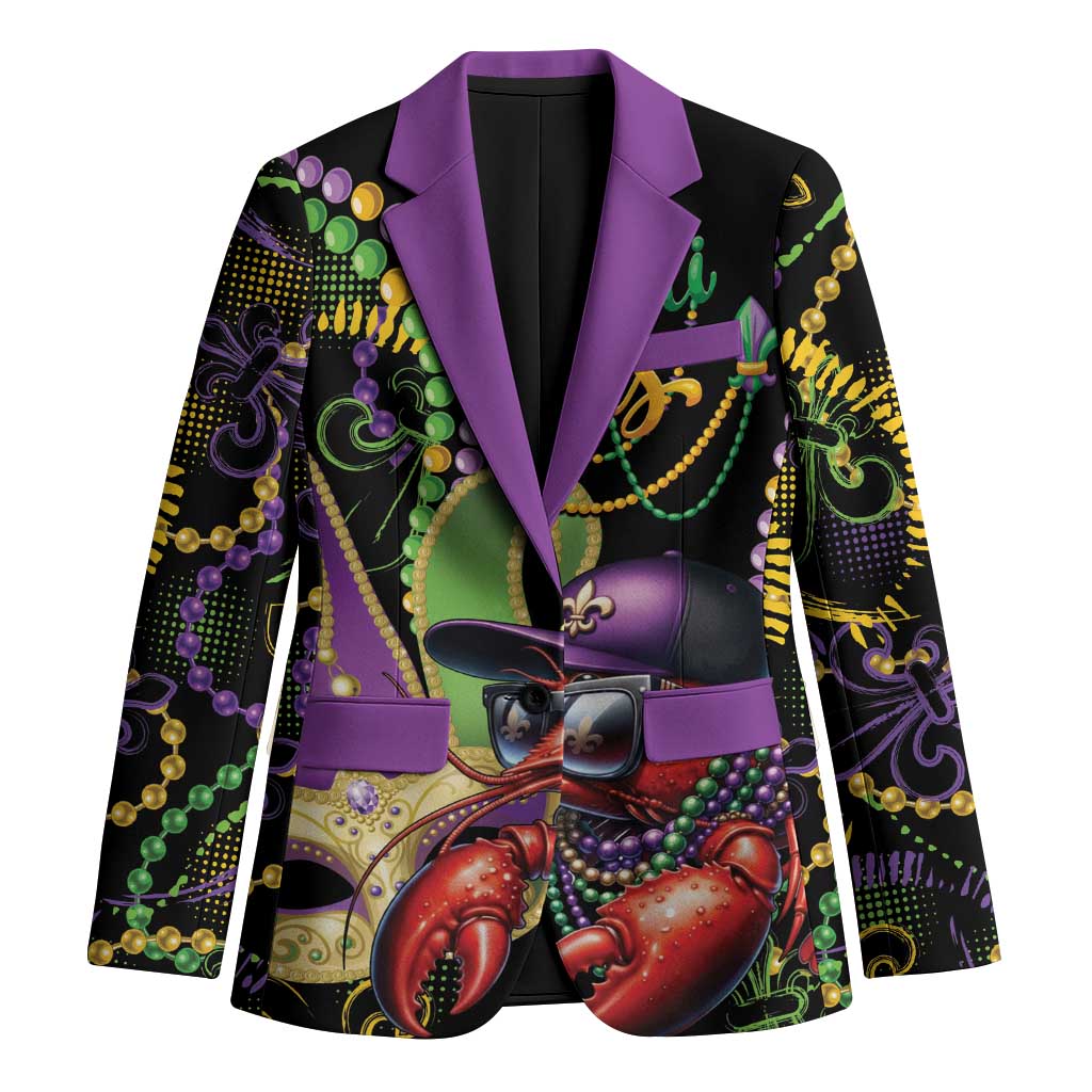 Personalized Mardi Gras Funny Shrimp Blazer Fleur De Lis Special Version - Wonder Print Shop