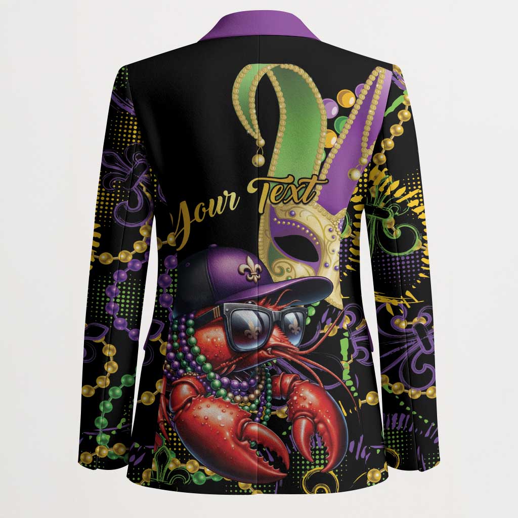 Personalized Mardi Gras Funny Shrimp Blazer Fleur De Lis Special Version - Wonder Print Shop