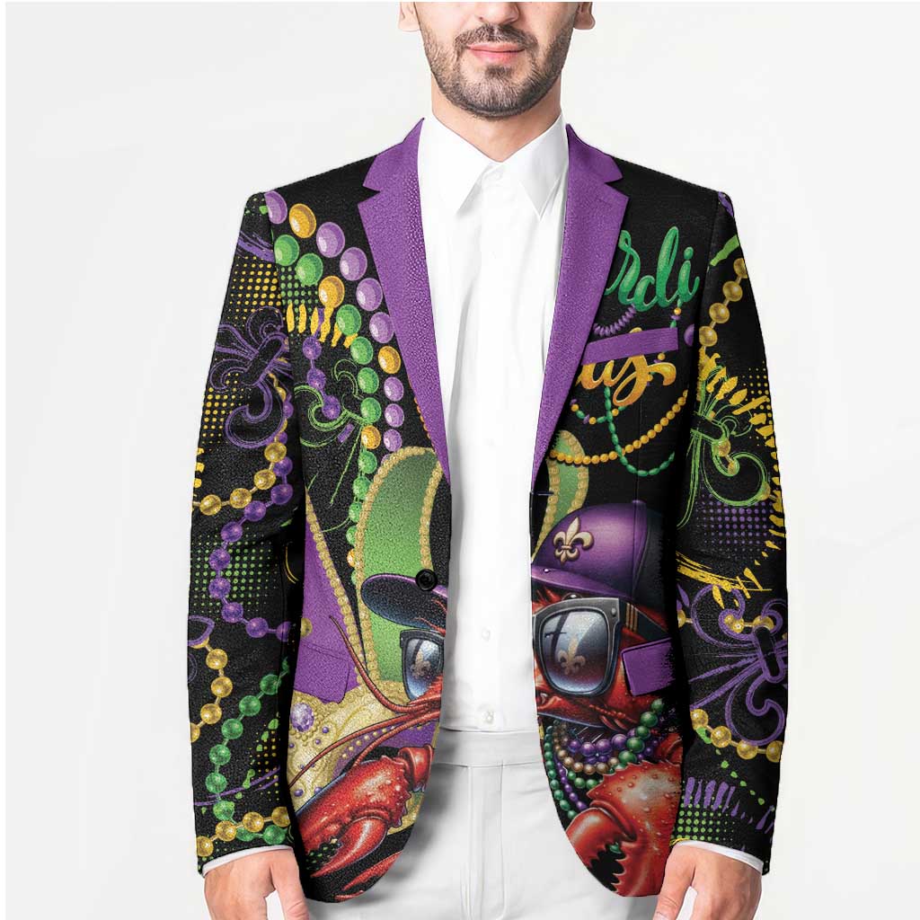 Personalized Mardi Gras Funny Shrimp Blazer Fleur De Lis Special Version - Wonder Print Shop