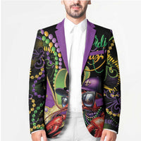 Personalized Mardi Gras Funny Shrimp Blazer Fleur De Lis Special Version - Wonder Print Shop