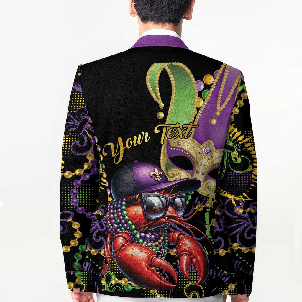 Personalized Mardi Gras Funny Shrimp Blazer Fleur De Lis Special Version - Wonder Print Shop