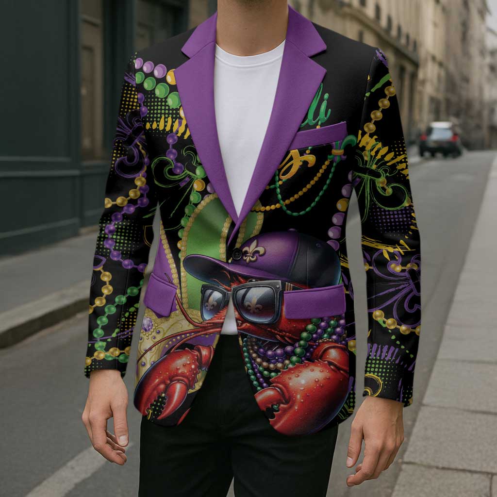 Personalized Mardi Gras Funny Shrimp Blazer Fleur De Lis Special Version - Wonder Print Shop