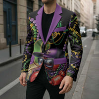 Personalized Mardi Gras Funny Shrimp Blazer Fleur De Lis Special Version - Wonder Print Shop