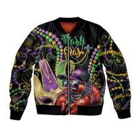 Personalized Mardi Gras Funny Shrimp Bomber Jacket Fleur De Lis Special Version - Wonder Print Shop