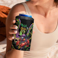 Personalized Mardi Gras Funny Shrimp 4 in 1 Can Cooler Tumbler Fleur De Lis Special Version - Wonder Print Shop