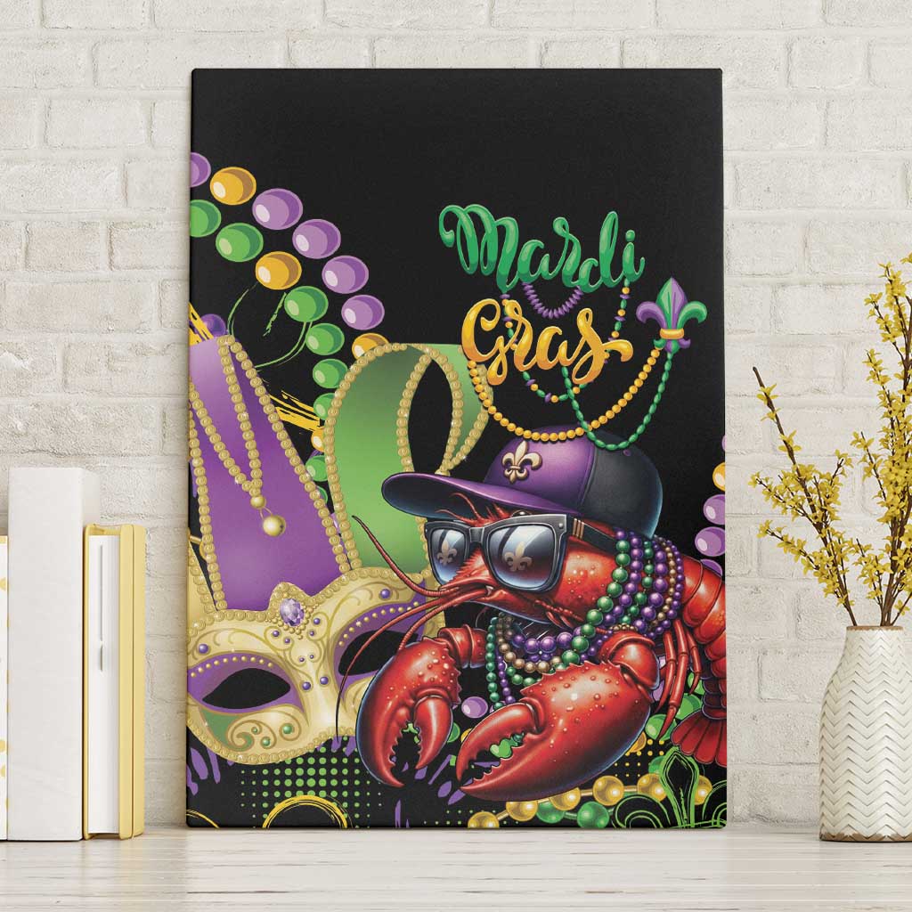 Mardi Gras Funny Shrimp Canvas Wall Art Fleur De Lis Special Version - Wonder Print Shop