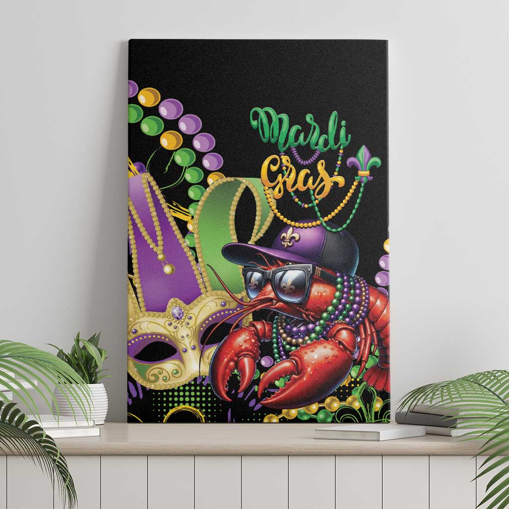 Mardi Gras Funny Shrimp Canvas Wall Art Fleur De Lis Special Version - Wonder Print Shop