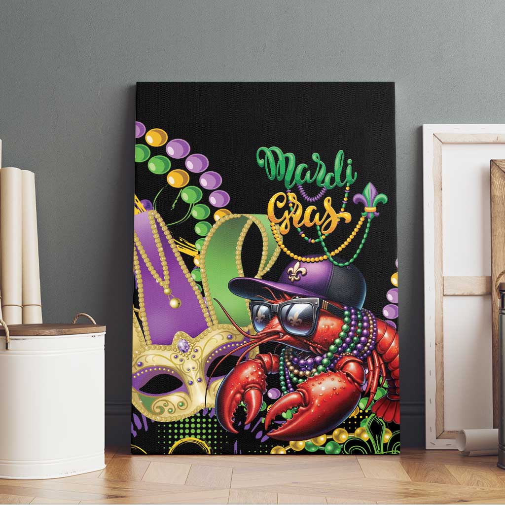 Mardi Gras Funny Shrimp Canvas Wall Art Fleur De Lis Special Version - Wonder Print Shop