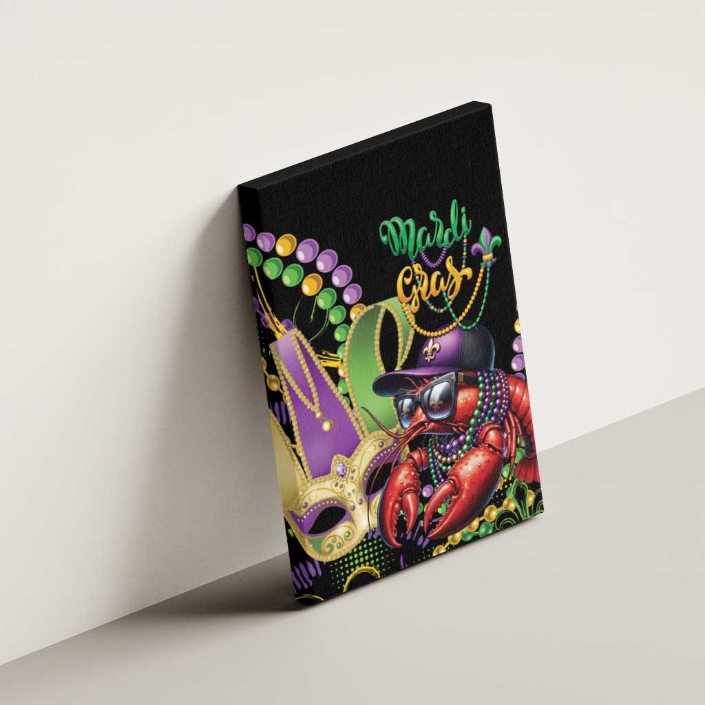 Mardi Gras Funny Shrimp Canvas Wall Art Fleur De Lis Special Version - Wonder Print Shop