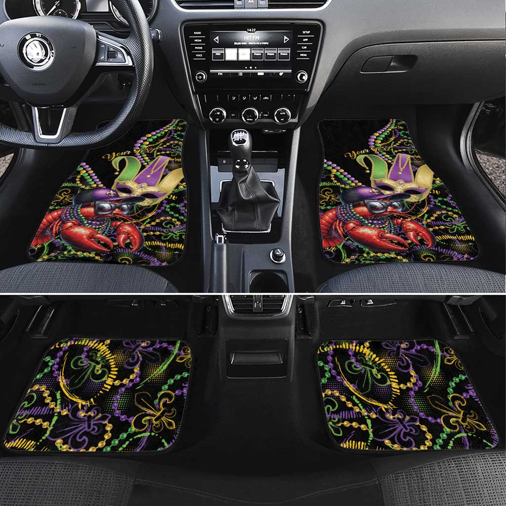 Personalized Mardi Gras Funny Shrimp Car Mats Fleur De Lis Special Version - Wonder Print Shop