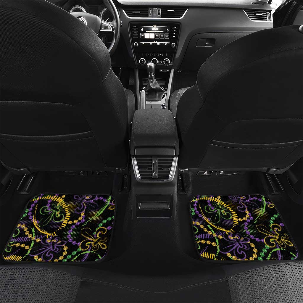 Personalized Mardi Gras Funny Shrimp Car Mats Fleur De Lis Special Version - Wonder Print Shop