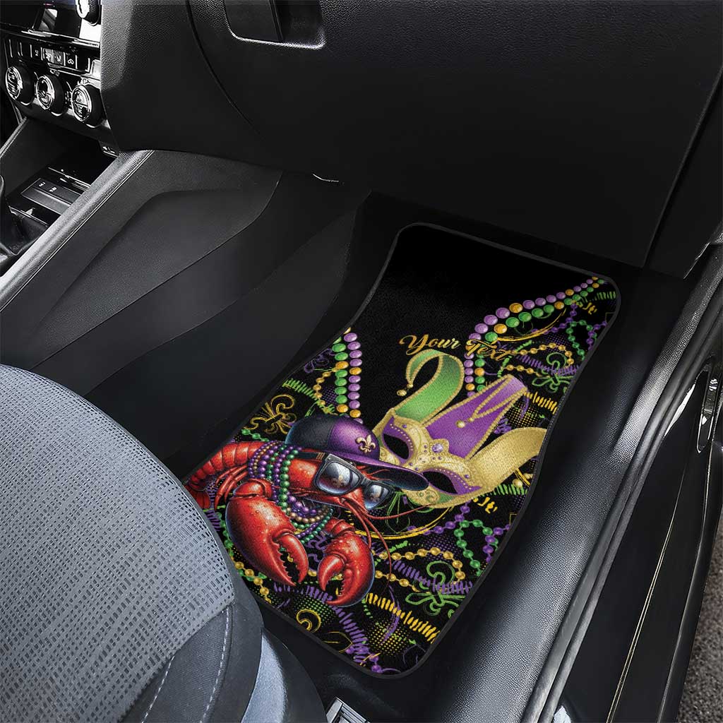 Personalized Mardi Gras Funny Shrimp Car Mats Fleur De Lis Special Version - Wonder Print Shop
