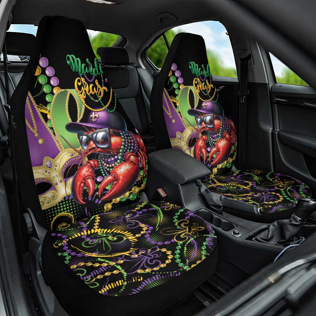 Mardi Gras Funny Shrimp Car Seat Cover Fleur De Lis Special Version - Wonder Print Shop