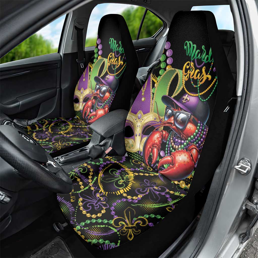Mardi Gras Funny Shrimp Car Seat Cover Fleur De Lis Special Version - Wonder Print Shop