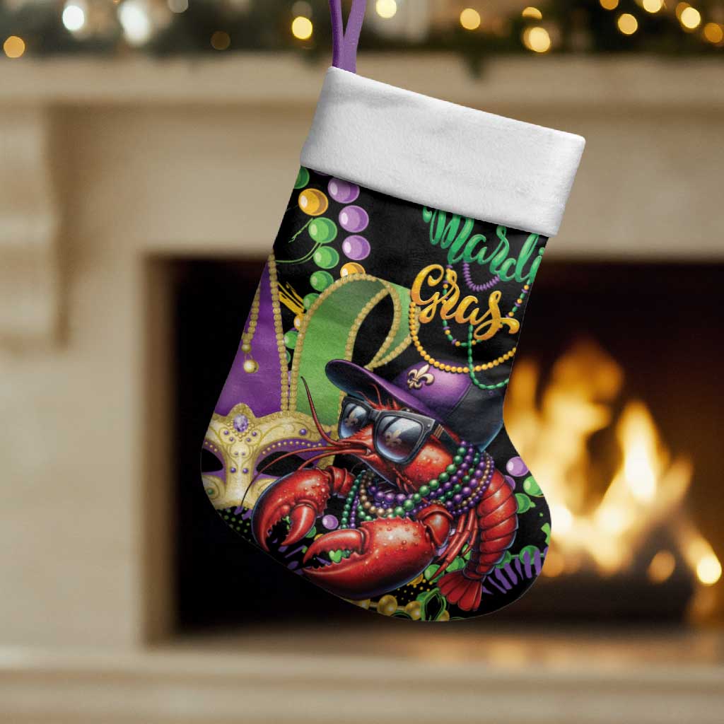 Mardi Gras Funny Shrimp Christmas Stocking Fleur De Lis Special Version - Wonder Print Shop