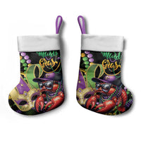 Mardi Gras Funny Shrimp Christmas Stocking Fleur De Lis Special Version - Wonder Print Shop