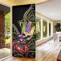 Personalized Mardi Gras Funny Shrimp Door Cover Fleur De Lis Special Version - Wonder Print Shop