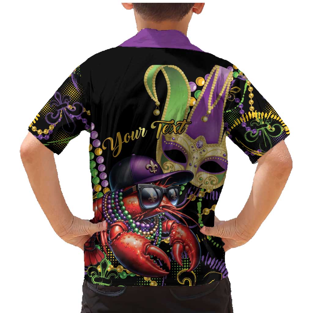 Personalized Mardi Gras Funny Shrimp Family Matching Mermaid Dress and Hawaiian Shirt Fleur De Lis Special Version - Wonder Print Shop