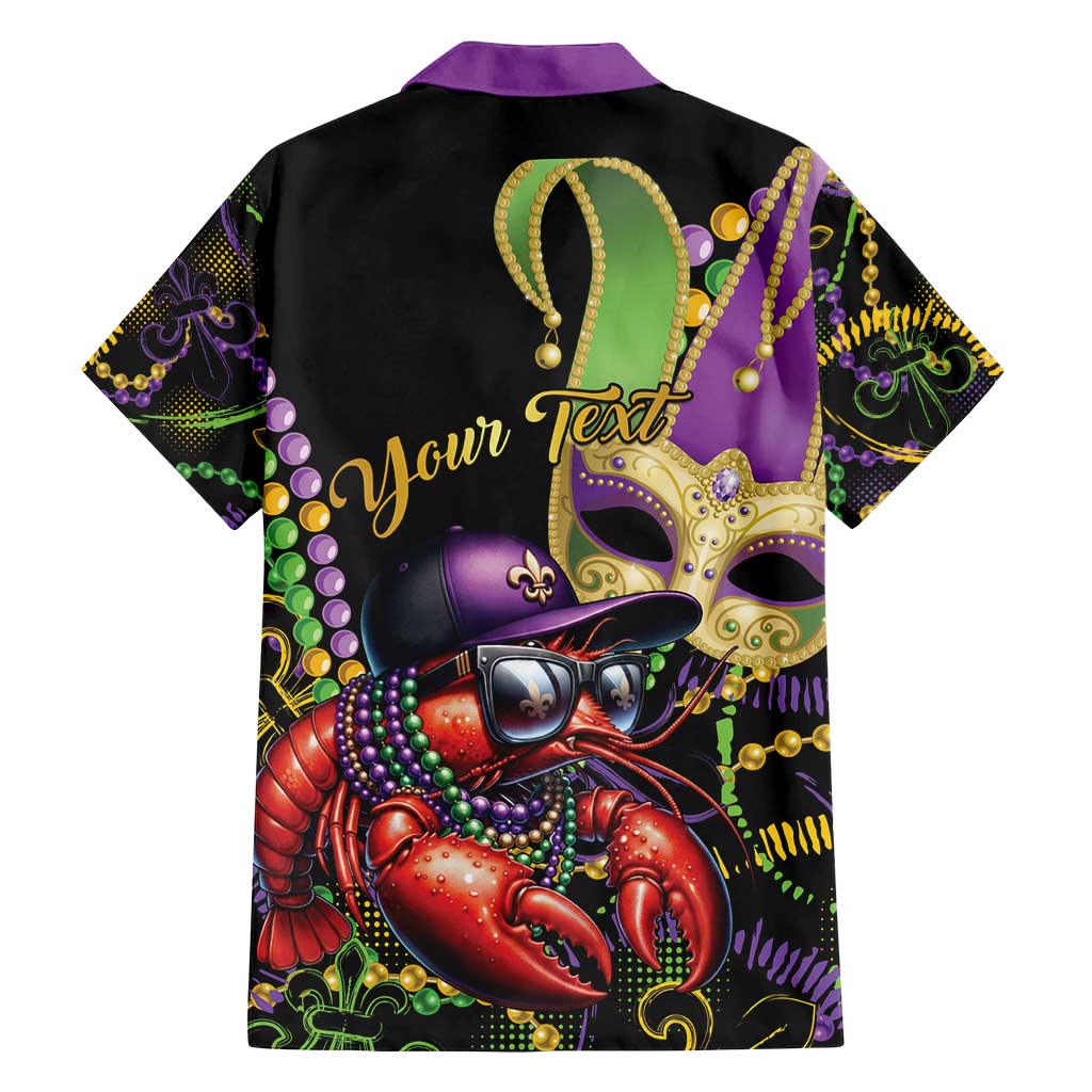 Personalized Mardi Gras Funny Shrimp Family Matching Off Shoulder Short Dress and Hawaiian Shirt Fleur De Lis Special Version - Wonder Print Shop