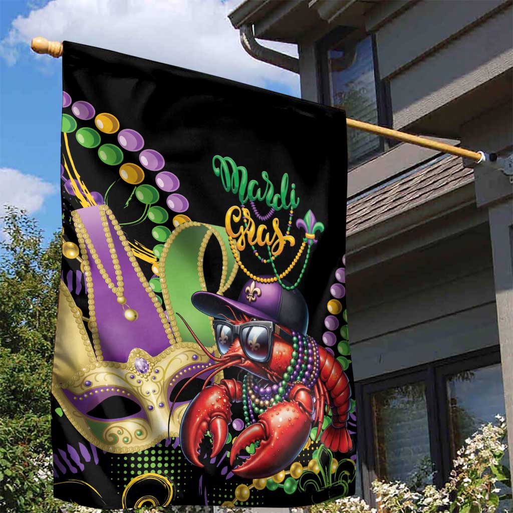 Mardi Gras Funny Shrimp Garden Flag Fleur De Lis Special Version - Wonder Print Shop