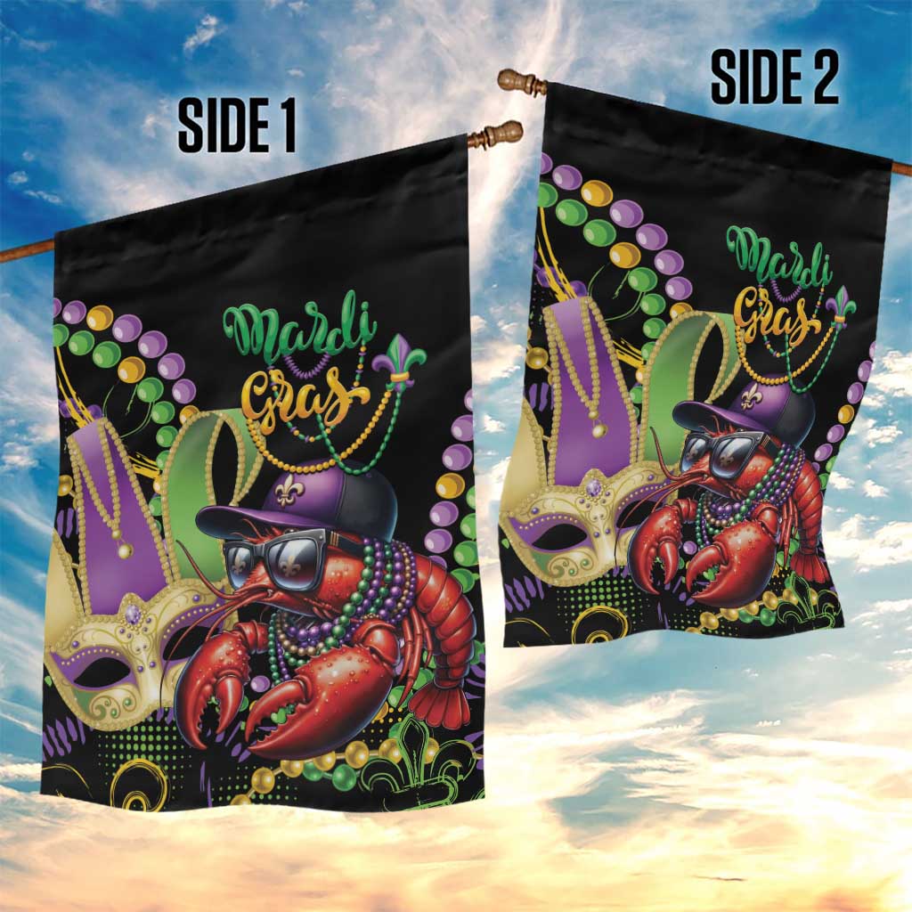 Mardi Gras Funny Shrimp Garden Flag Fleur De Lis Special Version - Wonder Print Shop