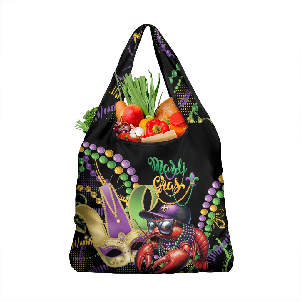 Mardi Gras Funny Shrimp Grocery Bag Fleur De Lis Special Version - Wonder Print Shop