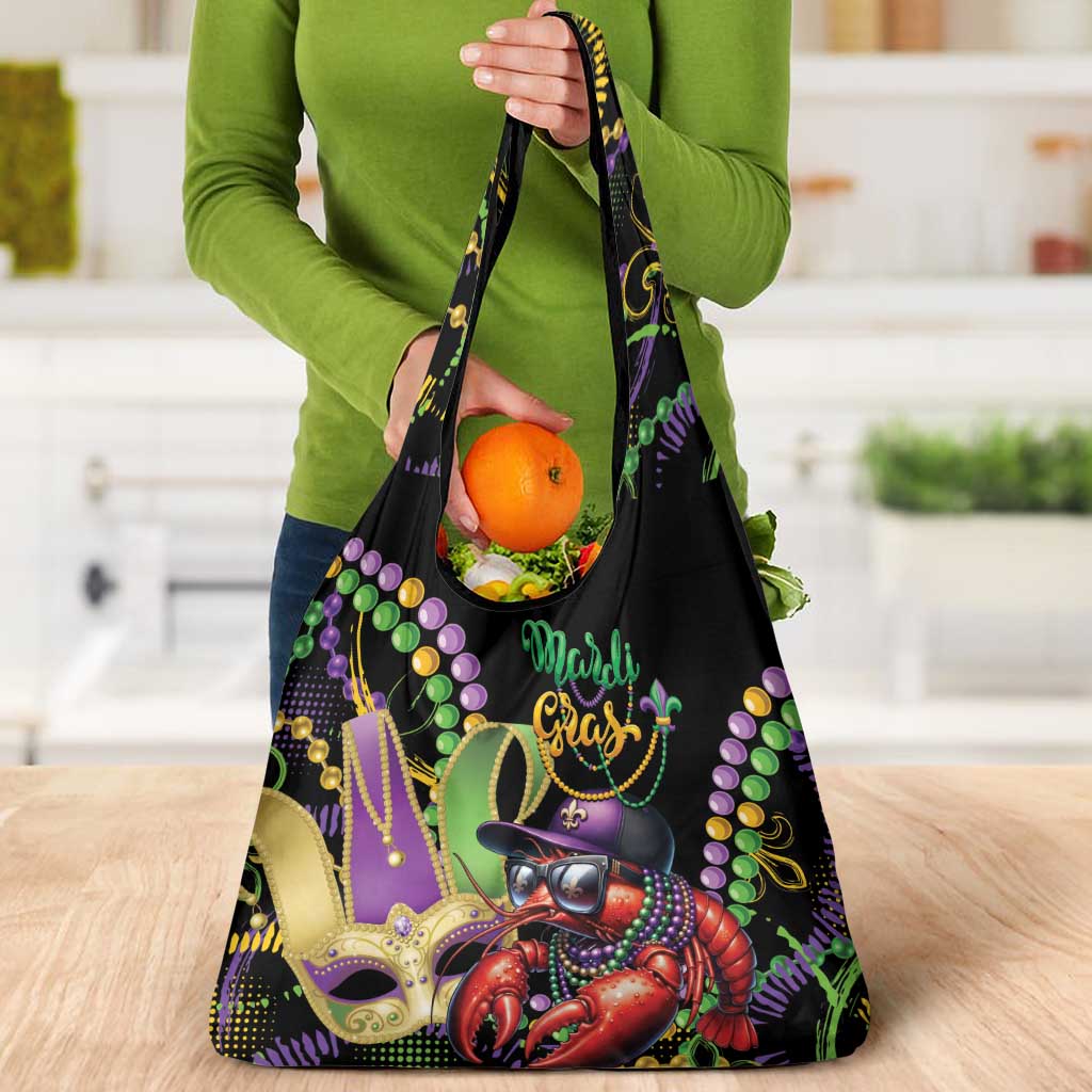 Mardi Gras Funny Shrimp Grocery Bag Fleur De Lis Special Version - Wonder Print Shop