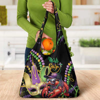 Mardi Gras Funny Shrimp Grocery Bag Fleur De Lis Special Version - Wonder Print Shop