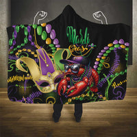 Mardi Gras Funny Shrimp Hooded Blanket Fleur De Lis Special Version - Wonder Print Shop