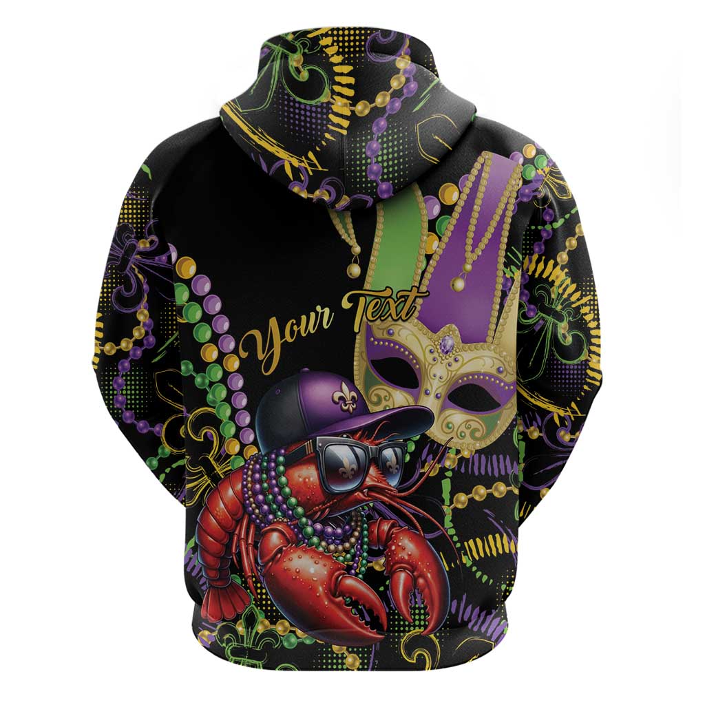 Personalized Mardi Gras Funny Shrimp Hoodie Fleur De Lis Special Version - Wonder Print Shop