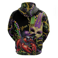 Personalized Mardi Gras Funny Shrimp Hoodie Fleur De Lis Special Version - Wonder Print Shop