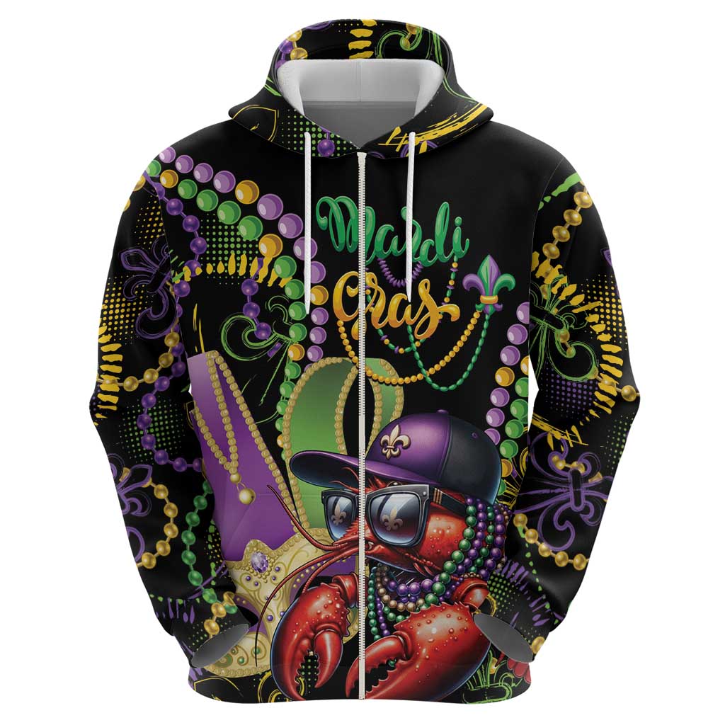 Personalized Mardi Gras Funny Shrimp Hoodie Fleur De Lis Special Version - Wonder Print Shop