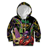 Personalized Mardi Gras Funny Shrimp Kid Hoodie Fleur De Lis Special Version - Wonder Print Shop