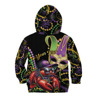 Personalized Mardi Gras Funny Shrimp Kid Hoodie Fleur De Lis Special Version - Wonder Print Shop