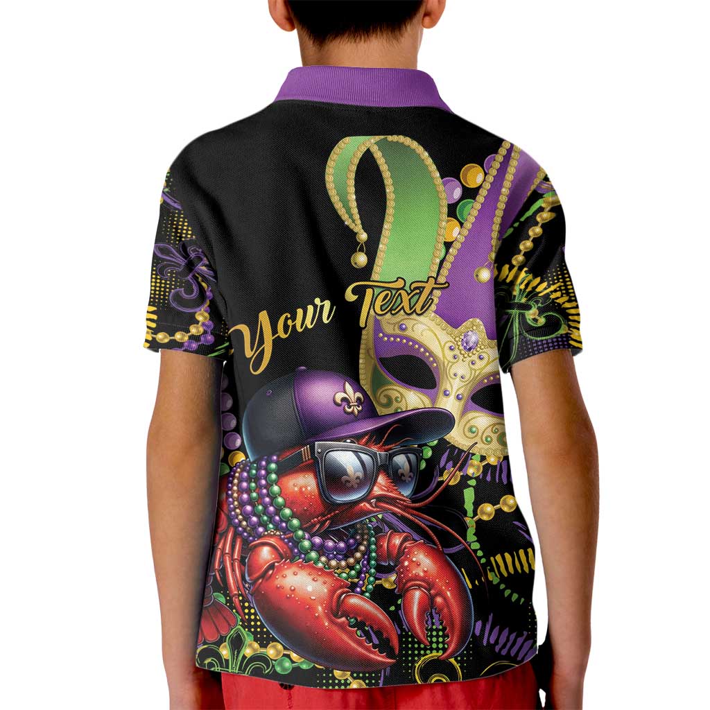 Personalized Mardi Gras Funny Shrimp Kid Polo Shirt Fleur De Lis Special Version - Wonder Print Shop