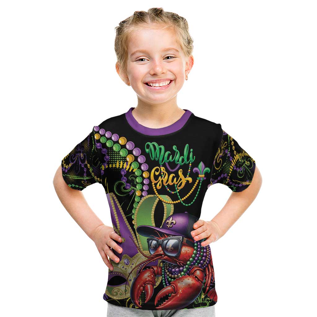 Personalized Mardi Gras Funny Shrimp Kid T Shirt Fleur De Lis Special Version - Wonder Print Shop