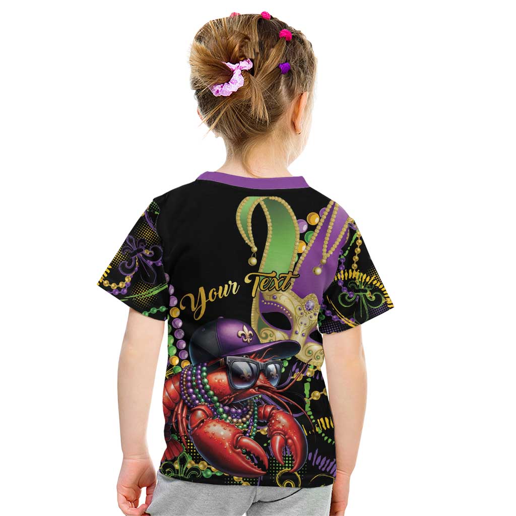 Personalized Mardi Gras Funny Shrimp Kid T Shirt Fleur De Lis Special Version - Wonder Print Shop