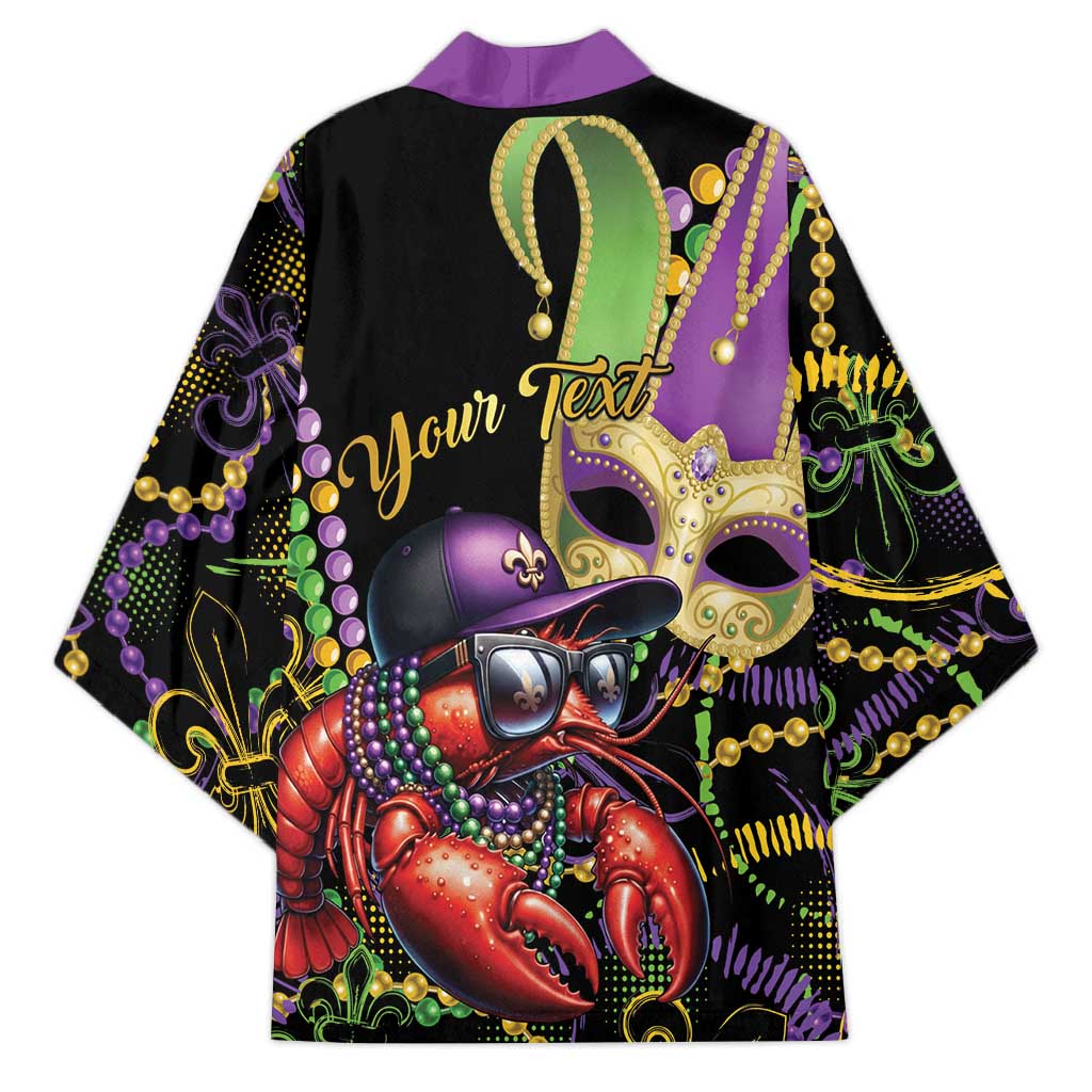 Personalized Mardi Gras Funny Shrimp Kimono Fleur De Lis Special Version - Wonder Print Shop
