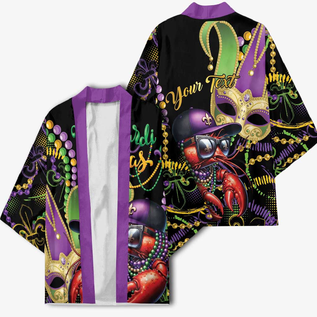 Personalized Mardi Gras Funny Shrimp Kimono Fleur De Lis Special Version - Wonder Print Shop
