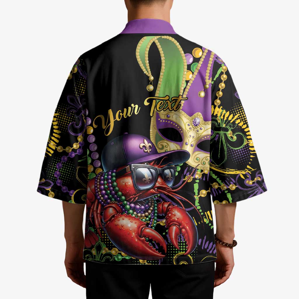 Personalized Mardi Gras Funny Shrimp Kimono Fleur De Lis Special Version - Wonder Print Shop