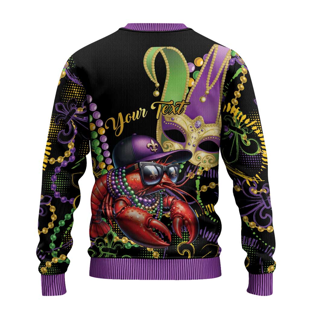 Mardi Gras Funny Shrimp Ugly Christmas Sweater Fleur De Lis Special Version - Wonder Print Shop