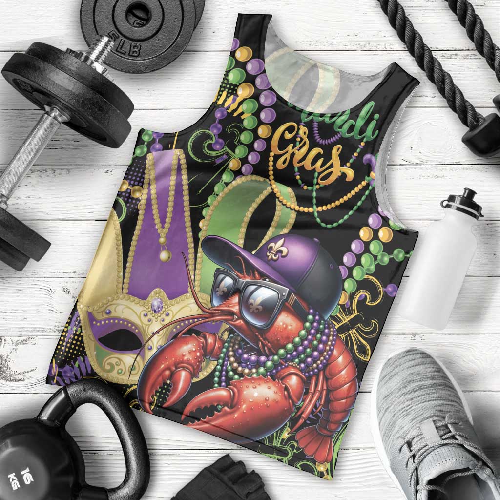 Personalized Mardi Gras Funny Shrimp Men Tank Top Fleur De Lis Special Version - Wonder Print Shop