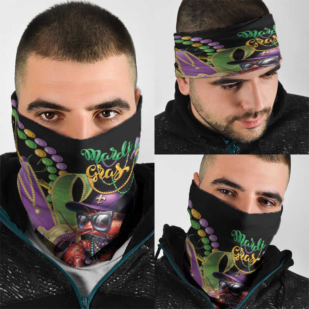 Mardi Gras Funny Shrimp Neck Gaiter Fleur De Lis Special Version - Wonder Print Shop